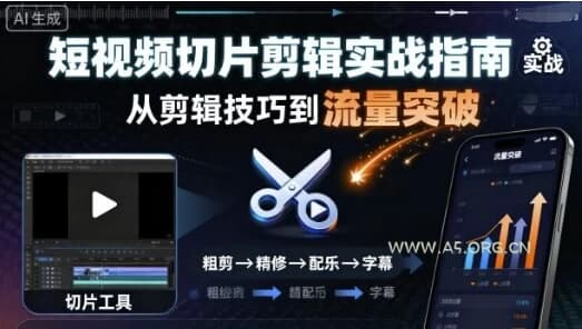 短视频切片剪辑实战指南，轻松实现流量突破与变现-免费杂货铺